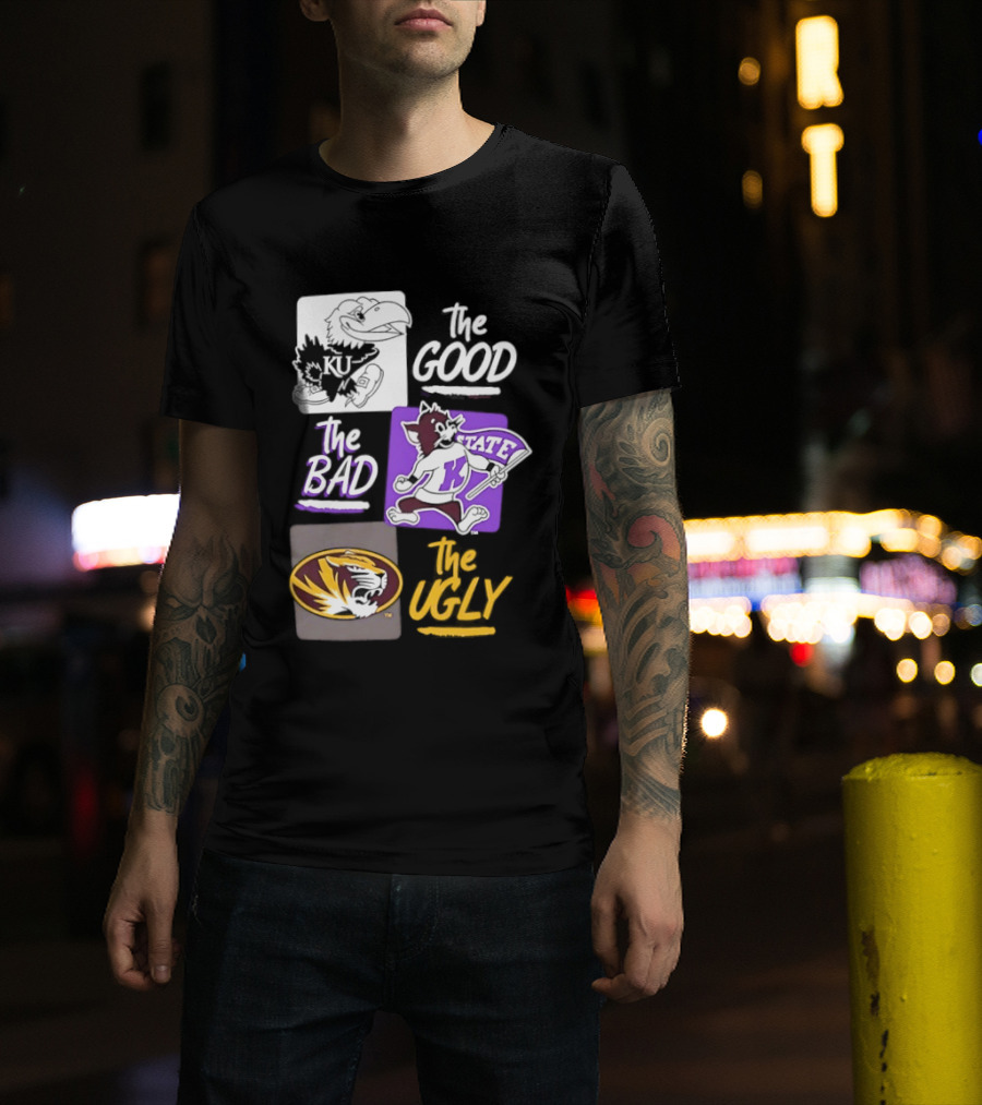 Kansas Jayhawks Wildcats Tigers The Good The Bad The Ugly T-Shirt