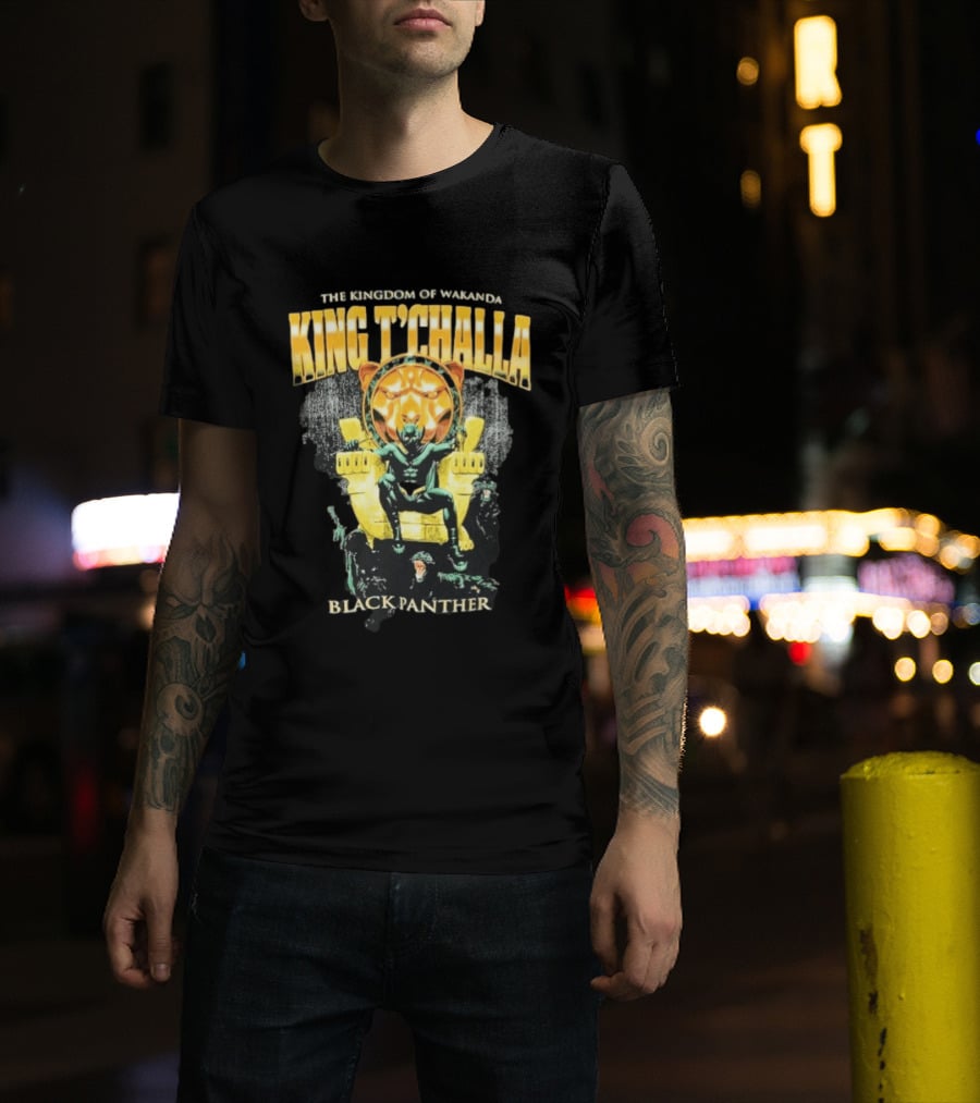 The Kingdom Of Wakanda King T'Challa Black Panther Exclusive Marvel Original T-Shirt