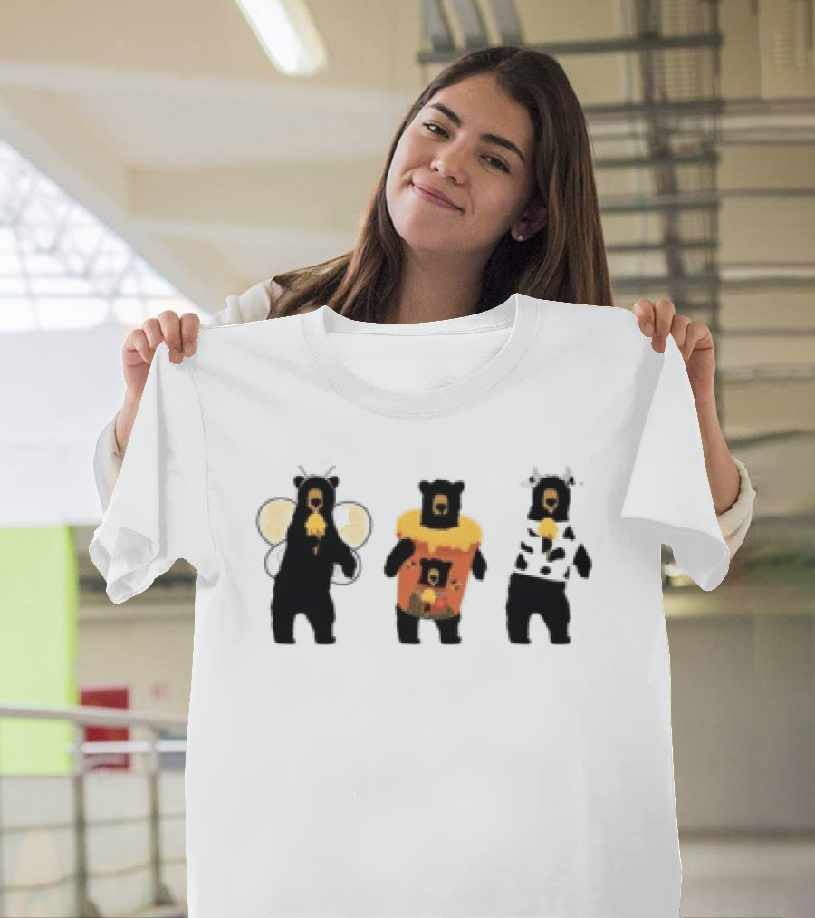 Ice Cream For Bears I Scream For Bears Costume Party Crew Neck T-Shirt