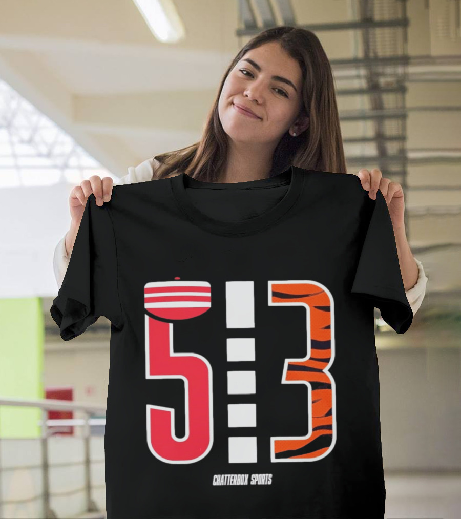 513 Cincinnati Bengals Helmet Tiger Stripes Chatterbox Sports T-Shirt