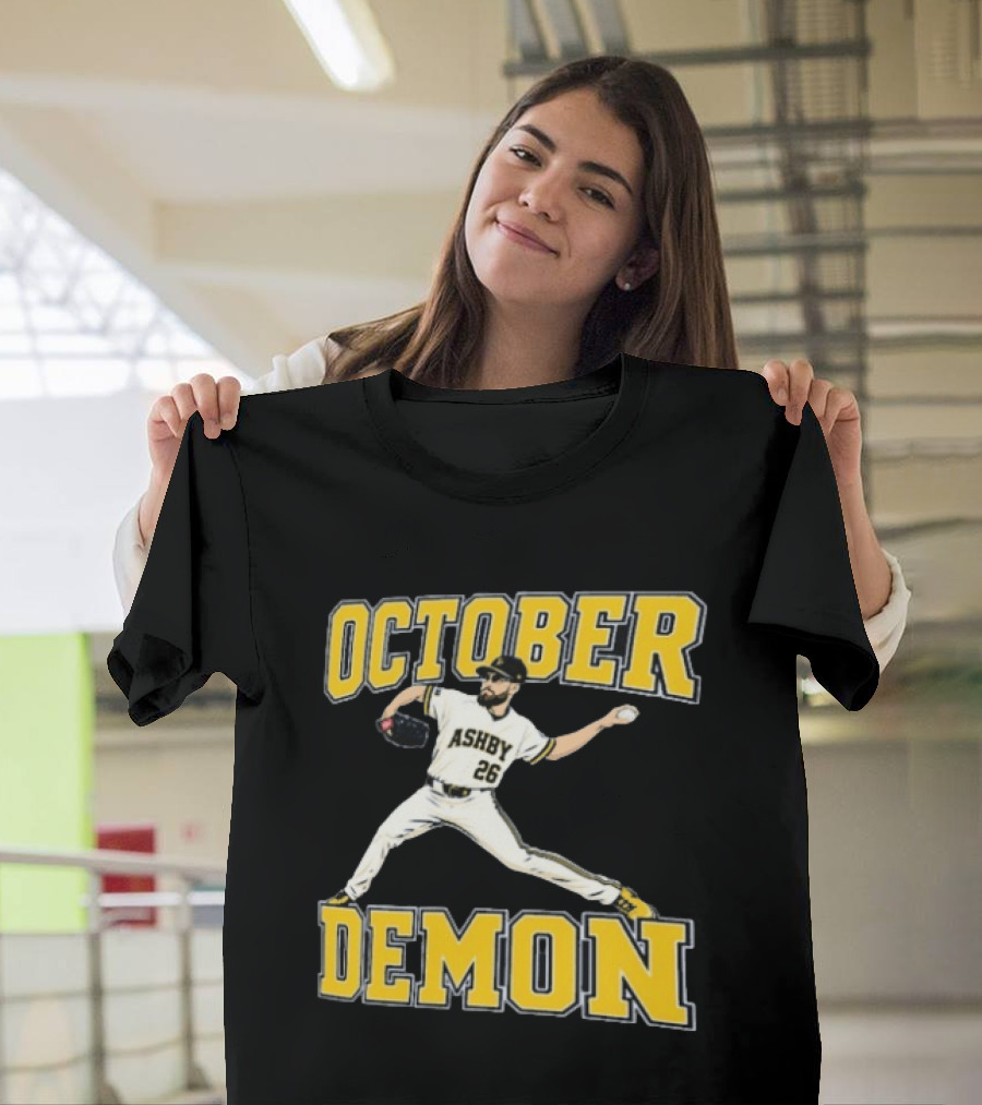 Aaron Ashby October Demon Pitcher 26 Baseball Player T-Shirt