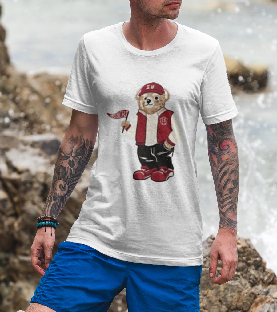Indiana Hoosiers Polo Bear IU Jacket And Cap T-Shirt