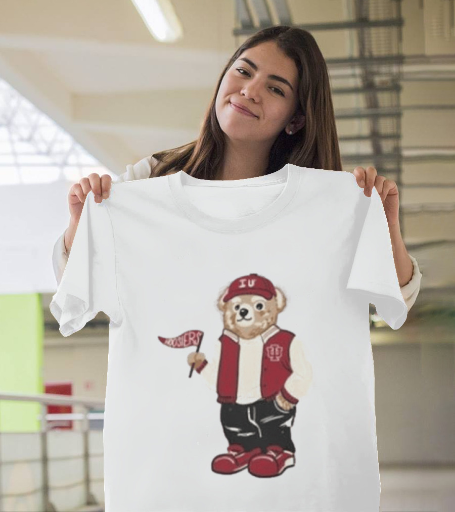 Indiana Hoosiers Polo Bear IU Jacket And Cap T-Shirt