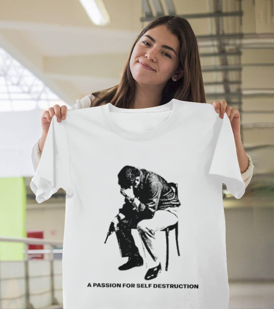 A Passion For Self Destruction Dark Aesthetic Sitting Figure T-Shirt