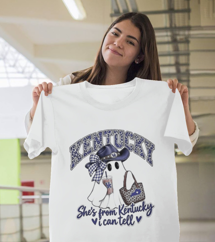 Kentucky Ghost Halloween She's From Kentucky I Can Tell T-Shirt