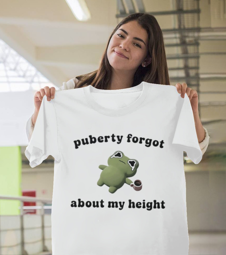 Puberty Forgot About My Height Frog Coffee Humor T-Shirt