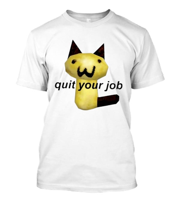 Quit Your Job Potato Cat Meme T-Shirt