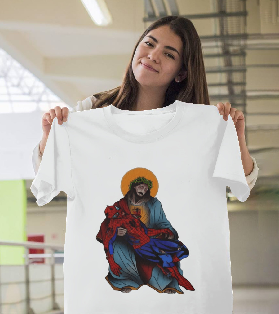 Spider Man Jesus Pieta Marvel T-Shirt