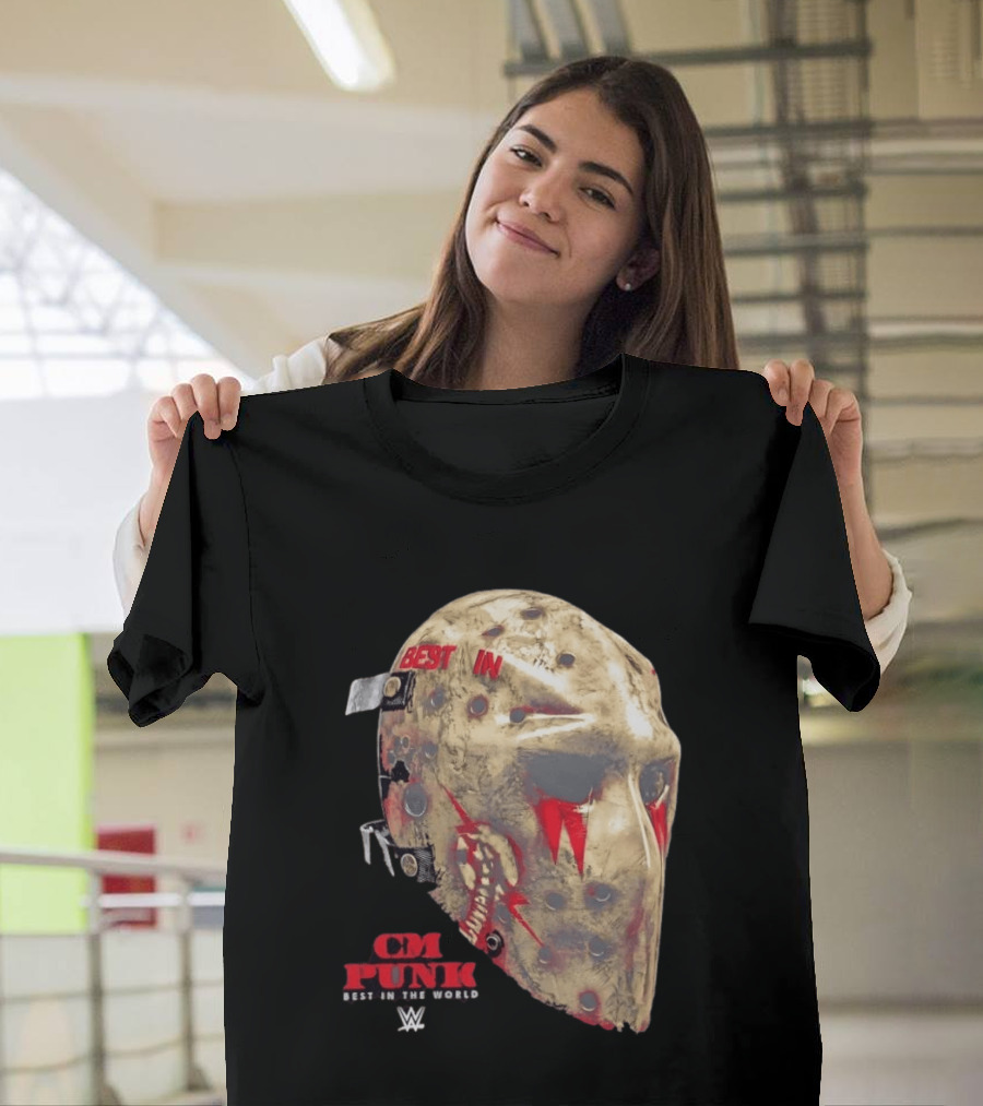 CM Punk Best In The World WWE Jason Voorhees Hockey Mask T-Shirt