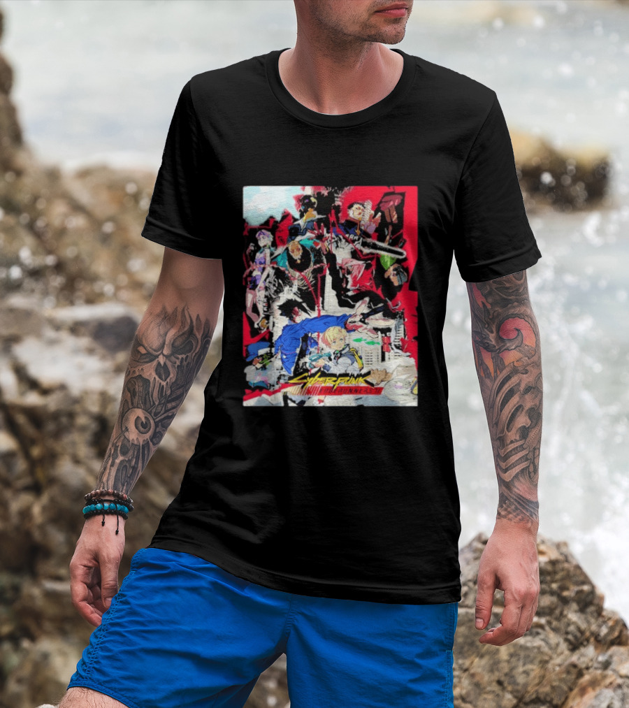 Cyberpunk Edgerunners 2 Only On Netflix October 20 2026 Anime Characters And Action Scenes T-Shirt