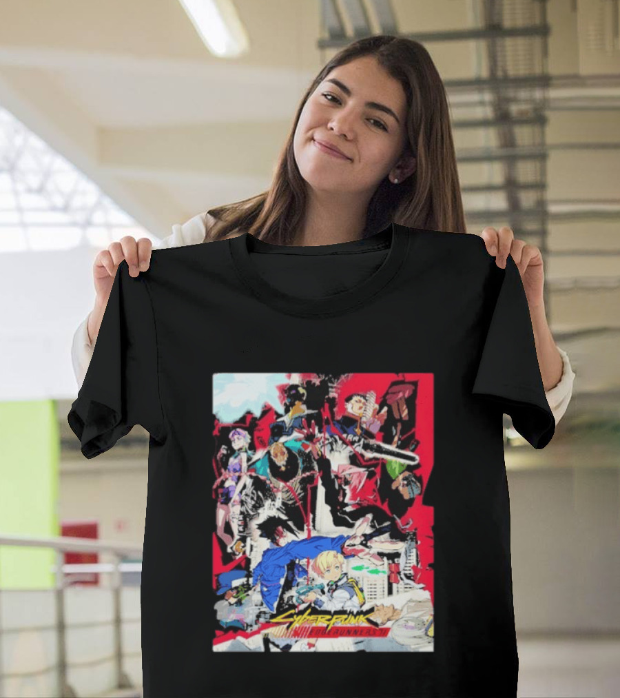 Cyberpunk Edgerunners 2 Only On Netflix October 20 2026 Anime Characters And Action Scenes T-Shirt