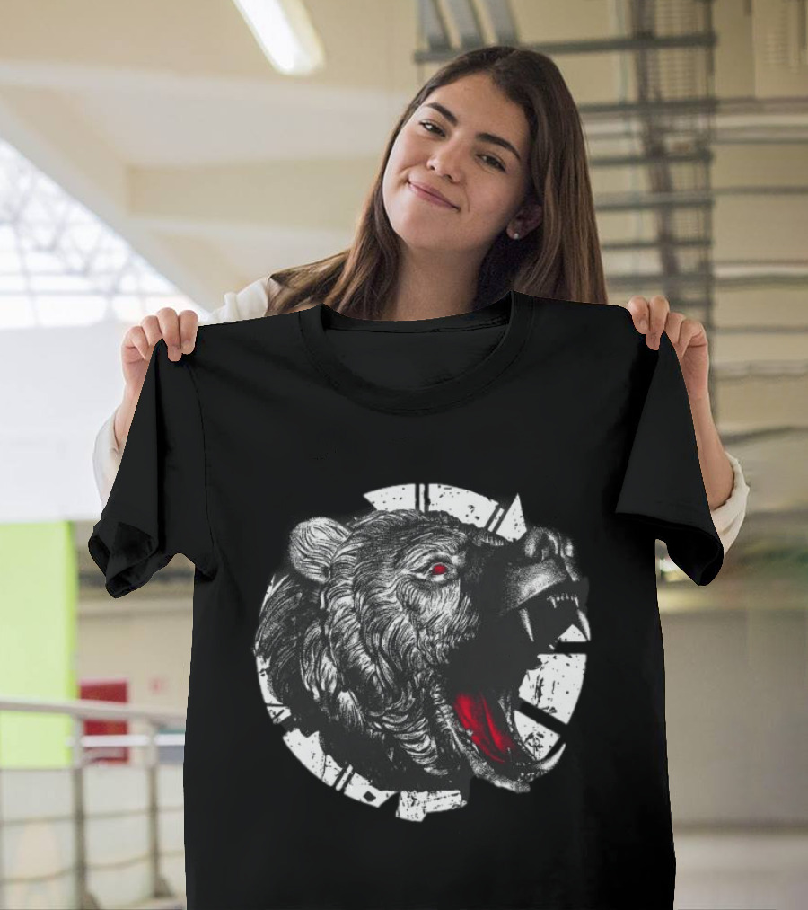 Deathwish Store Converge Untamable Black Bear Growl Red Eyes T-Shirt