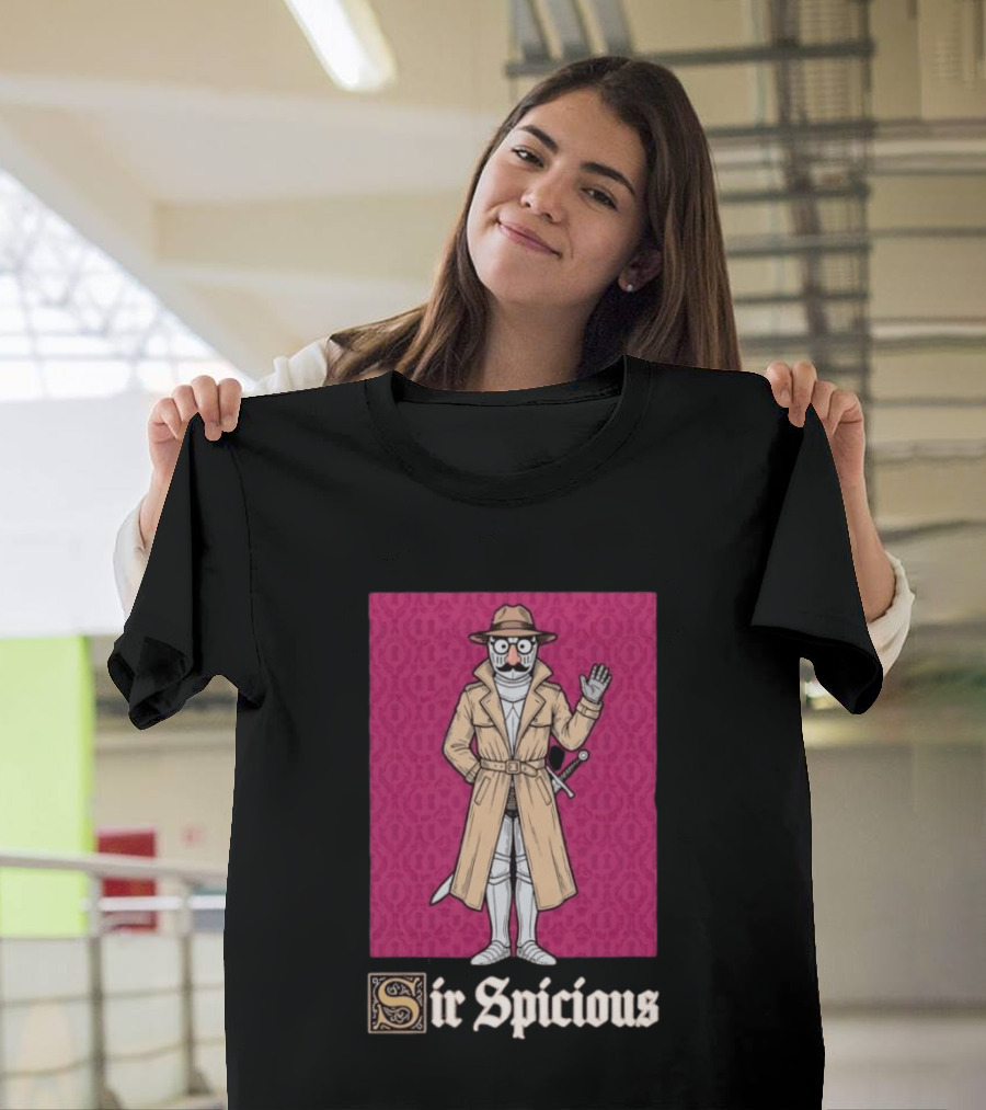 Sir Spicious Knight Trench Coat Disguise T-Shirt