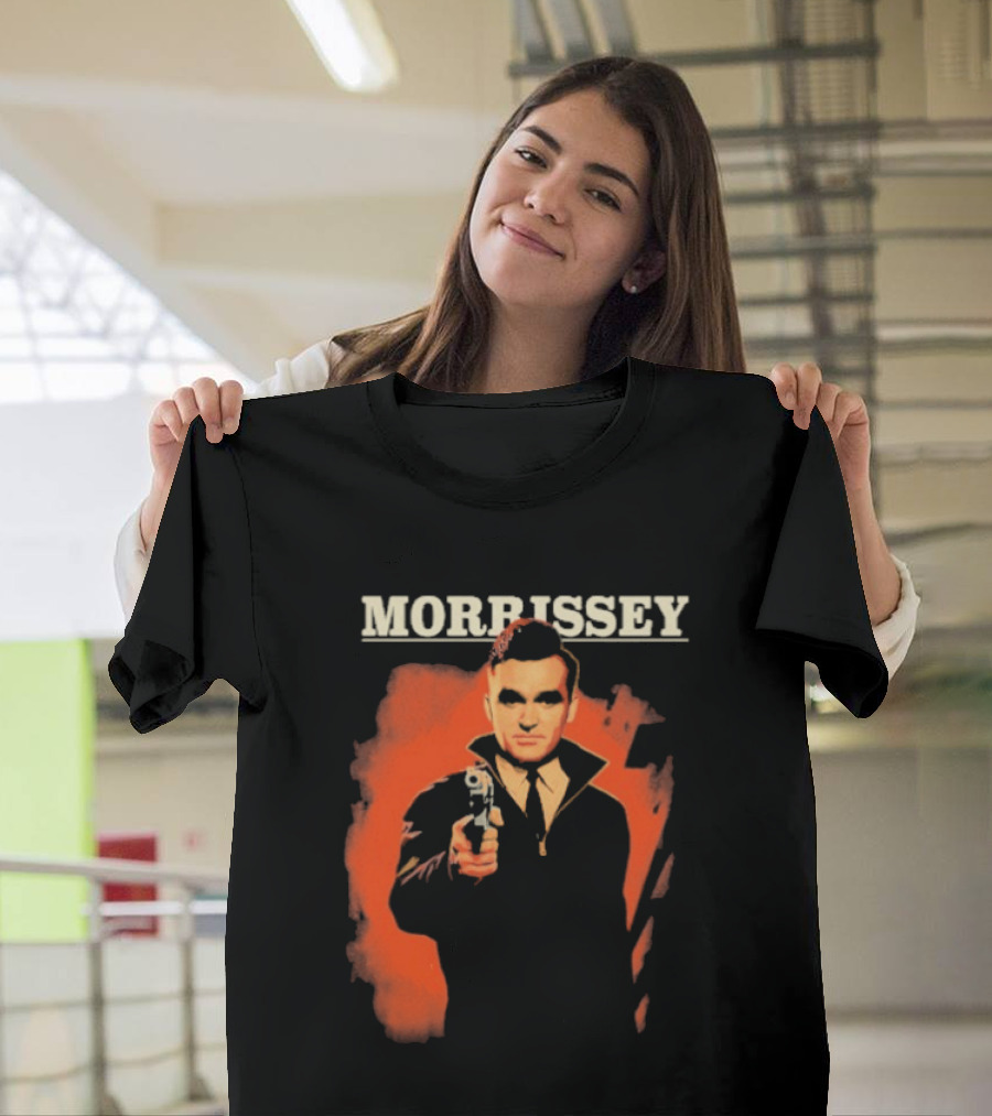 Morrissey Pistol Tour Man With Gun Red T-Shirt