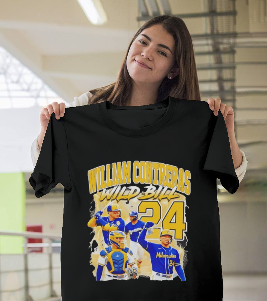 William Contreras Wild Bill Milwaukee 24 Player Collage T-Shirt