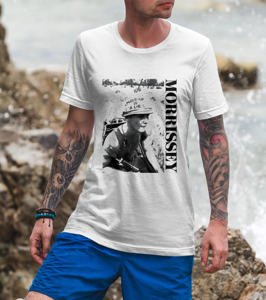 Morrissey Make Up Is A Lie Combat 2026 Tour T-Shirt