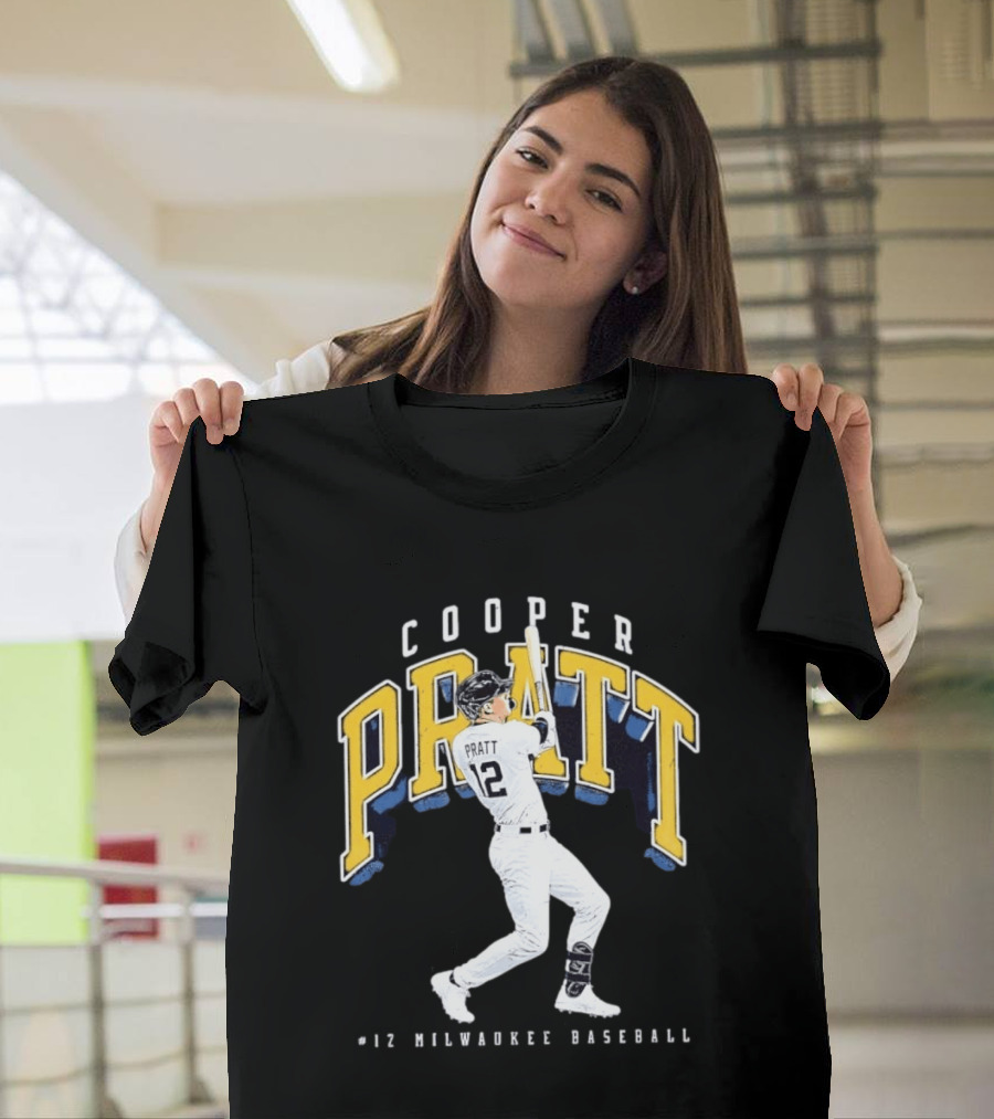 Cooper Pratt 12 Milwaukee Baseball Brewers Collegiate T-Shirt