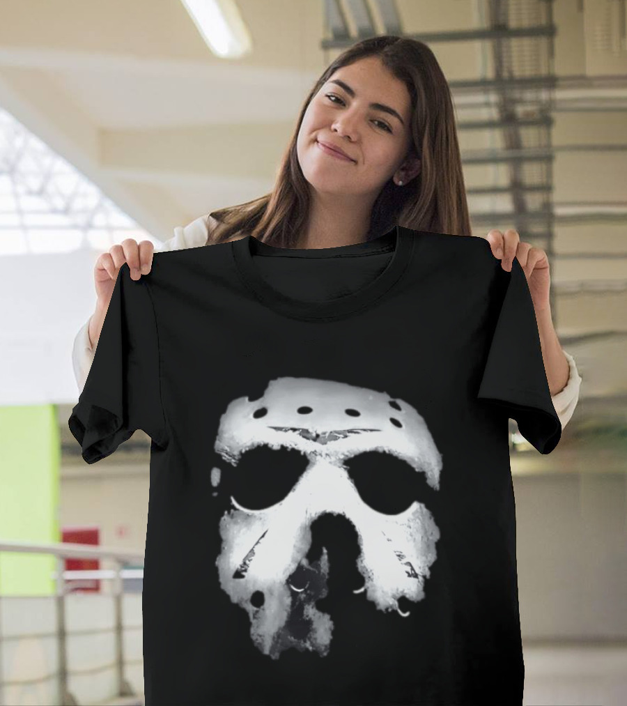 Jason Voorhees Distressed Hockey Mask T-Shirt