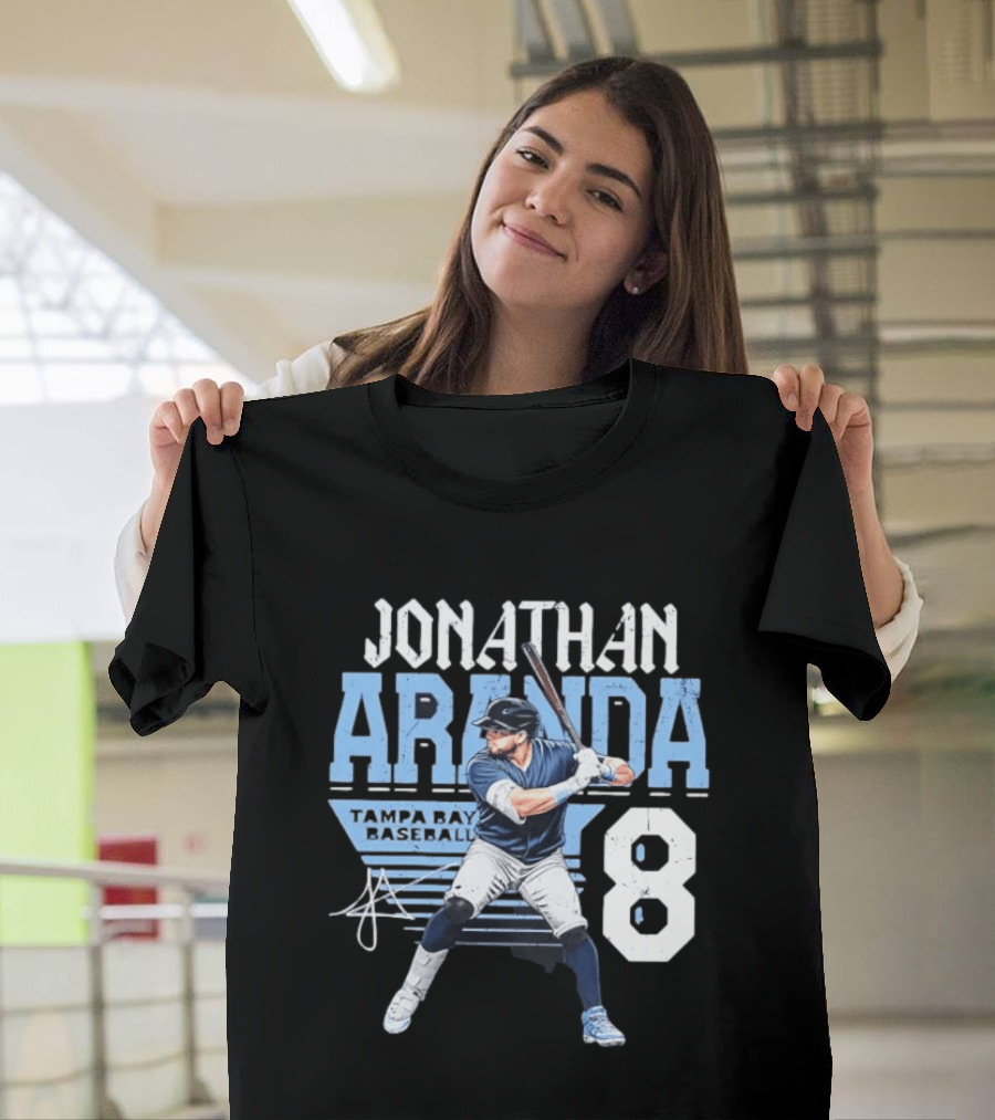 Jonathan Aranda Tampa Bay Baseball Number 8 Player T-Shirt