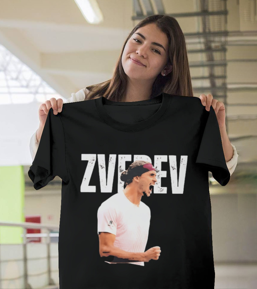 Zverev Tennis Athlete Action Pose With Headband T-Shirt