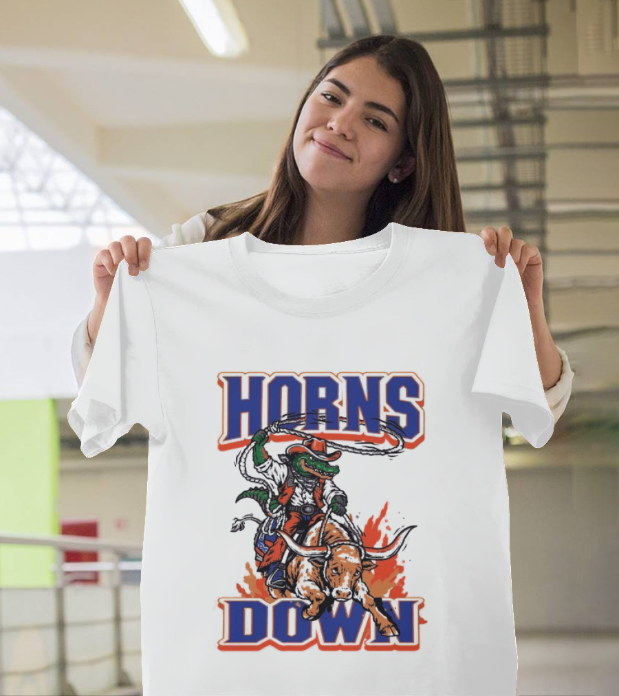 Florida Gators Horns Down Texas Longhorns Rodeo Rivalry T-Shirt