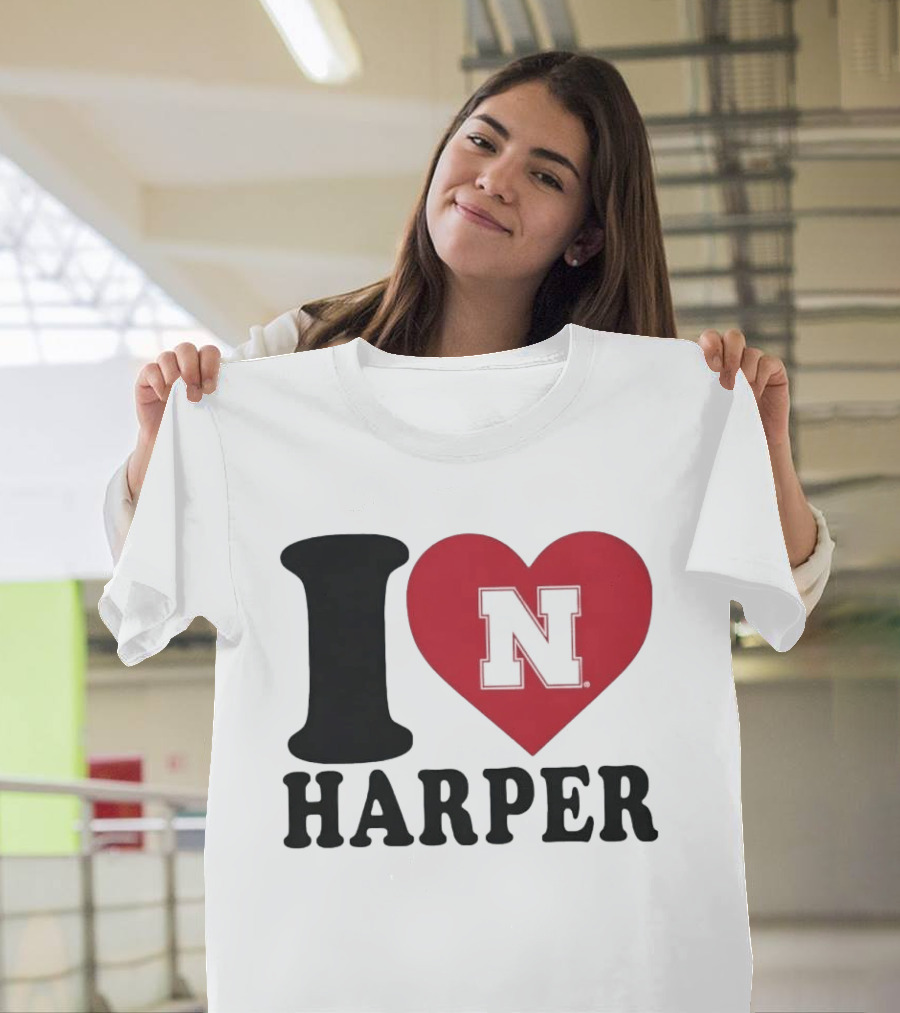 I Love Harper Nebraska Cornhuskers N Heart T-Shirt