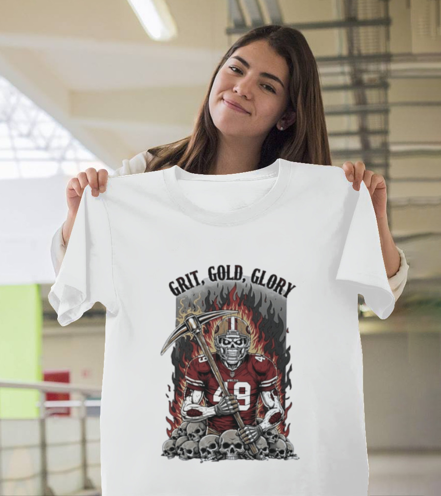 Grit Gold Glory San Francisco 49ers Zombie 49 T-Shirt