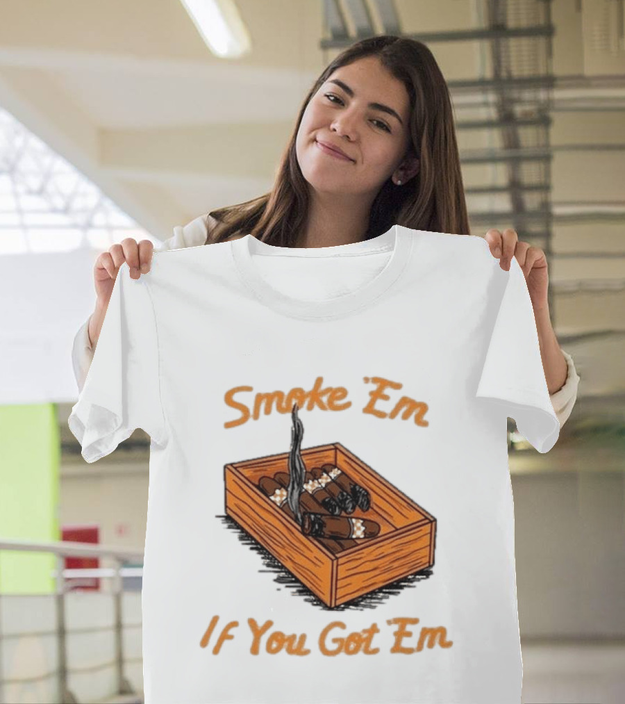 Tennessee Volunteers Smoke Em If You Got Em Cigar Box T-Shirt
