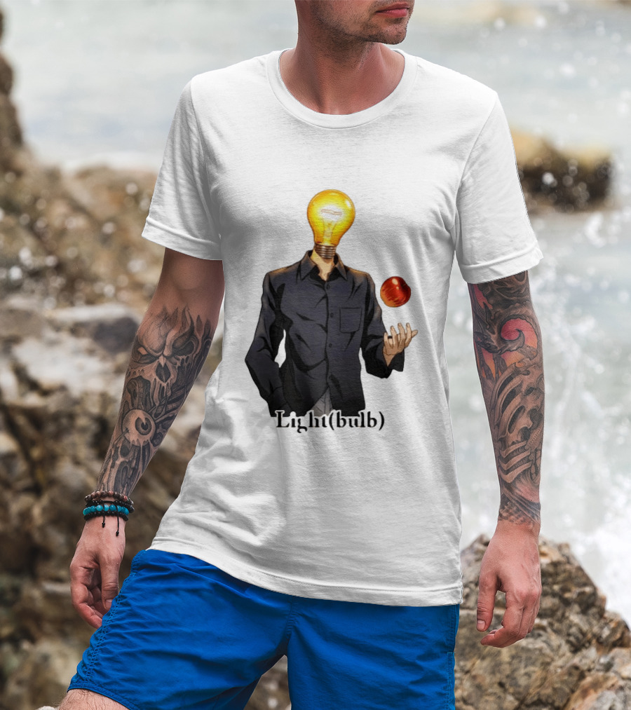 Yagami Raito Lightbulb Apple Interaction T-Shirt