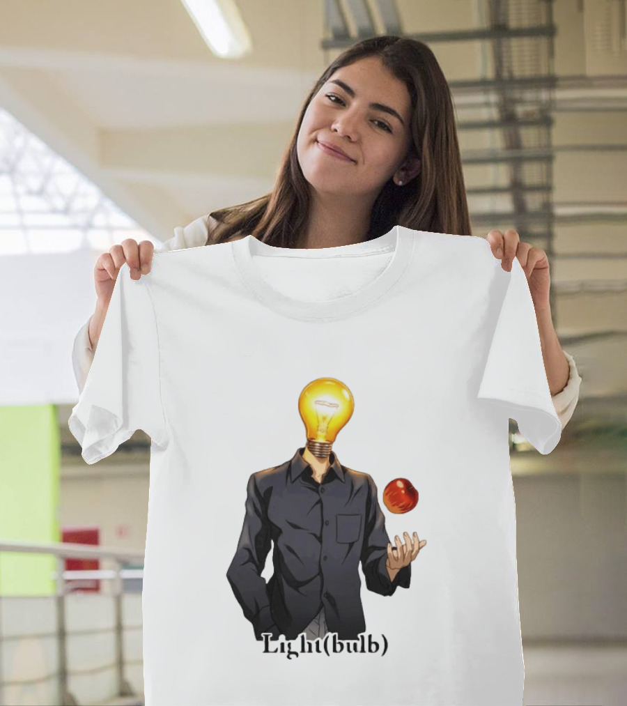 Yagami Raito Lightbulb Apple Interaction T-Shirt