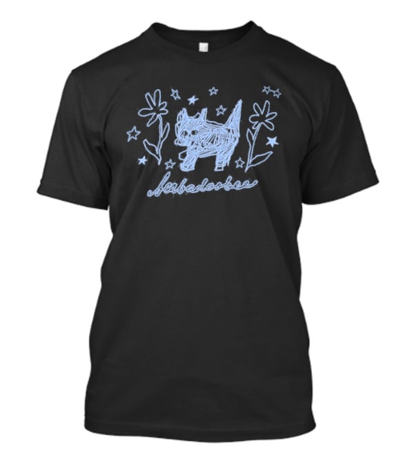 Beabadoobee Scribble Cat Doodle Stars Flowers T-Shirt