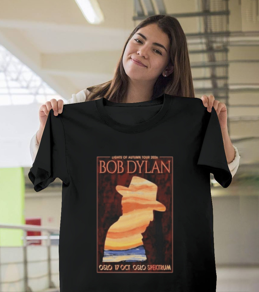 Bob Dylan Lights Of Autumn Tour 2026 Oslo Spektrum October 17 T-Shirt