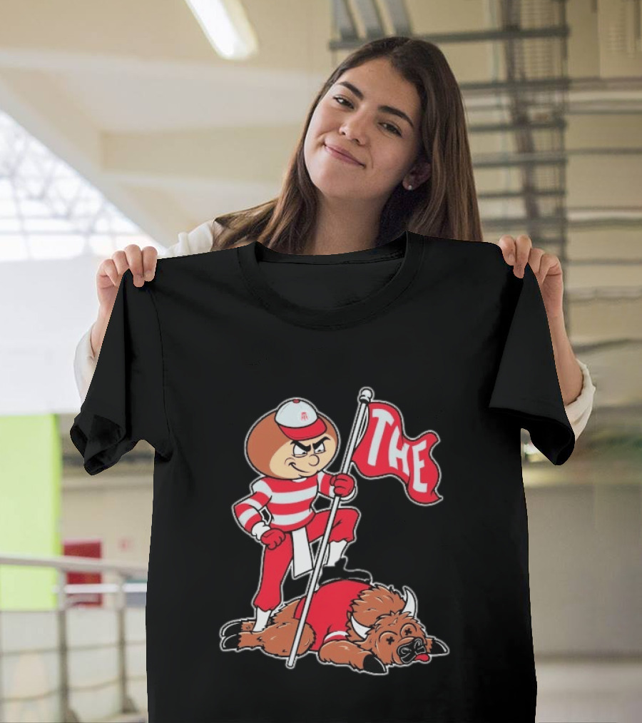 Ohio State Buckeyes Brutus Mascot Dominates Indiana Hoosiers Rivalry Victory T-Shirt