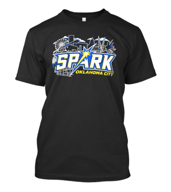 Oklahoma City Spark Softball Team Skyline Landmark Highlights T-Shirt