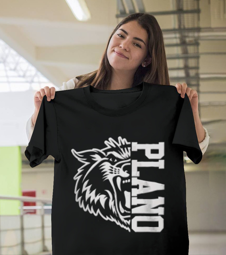 Plano Wildcats Split Face Team Spirit T-Shirt