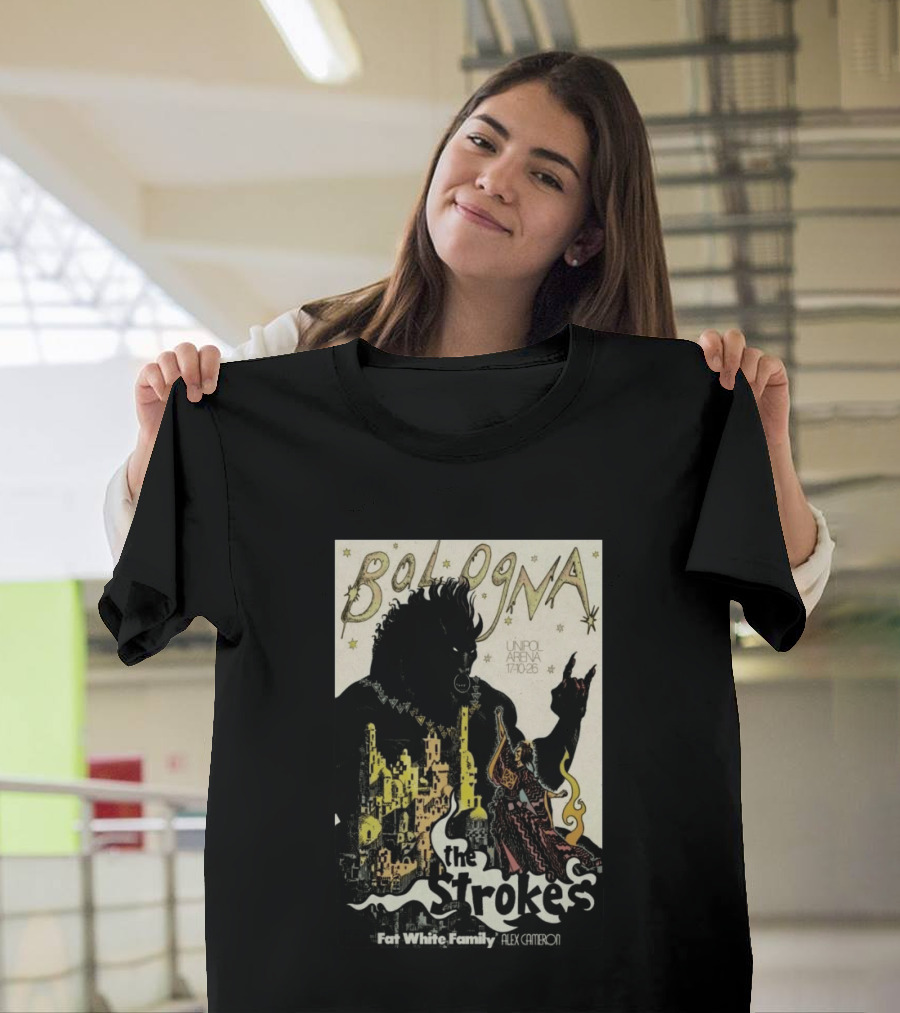 Bologna Concert The Strokes Unipol Arena 10.17.26 Fat White Family Alex Cameron T-Shirt