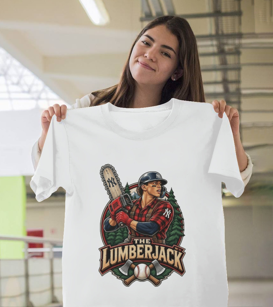 Giancarlo Stanton New York Yankees The Lumberjack Chainsaw Baseball Player T-Shirt
