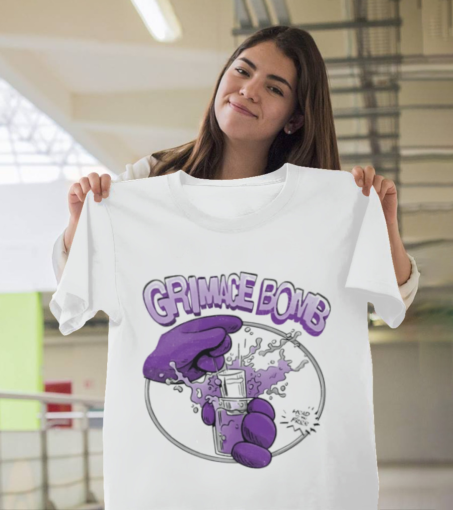 Grimace Bomb Grimace Shot Purple Explosion T-Shirt