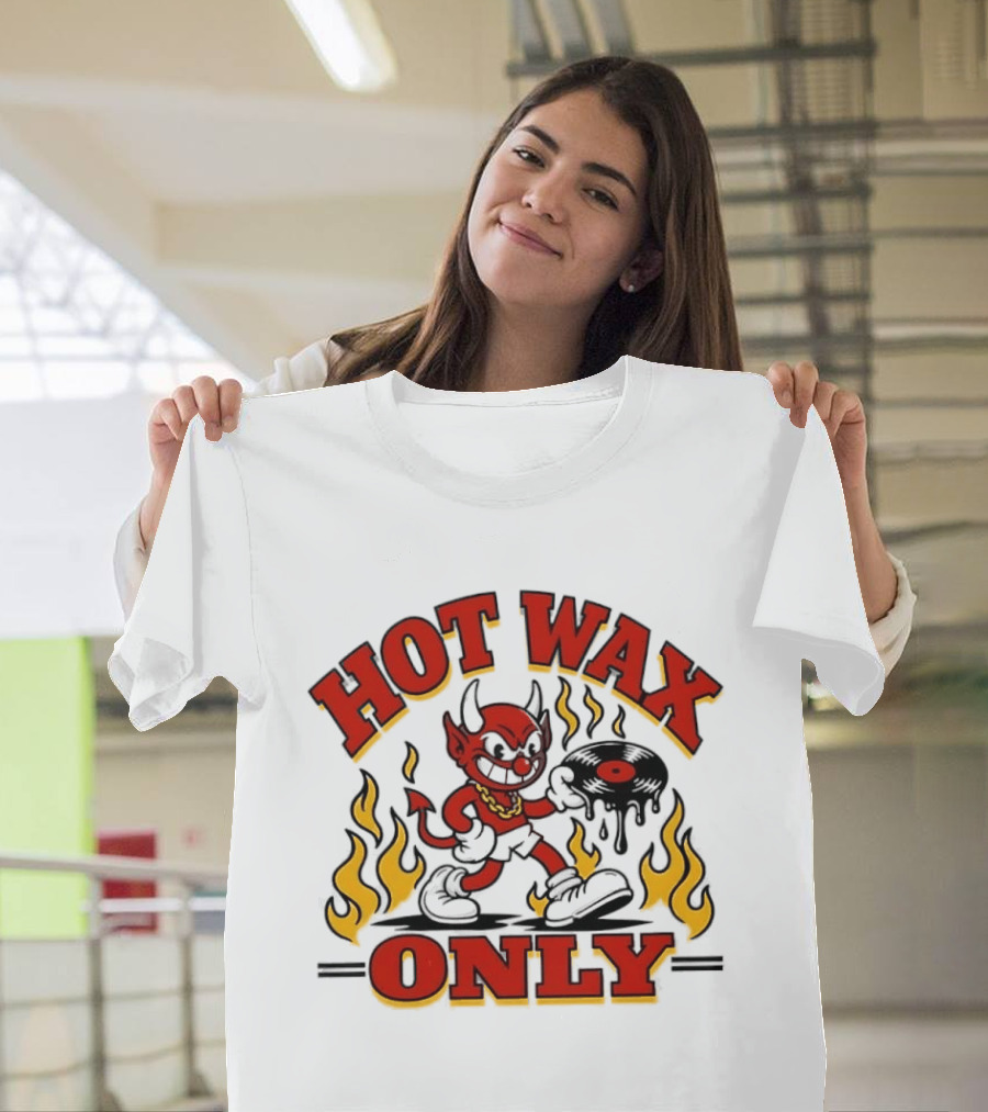 Hot Wax Only Devil Vinyl Record Music DJ T-Shirt