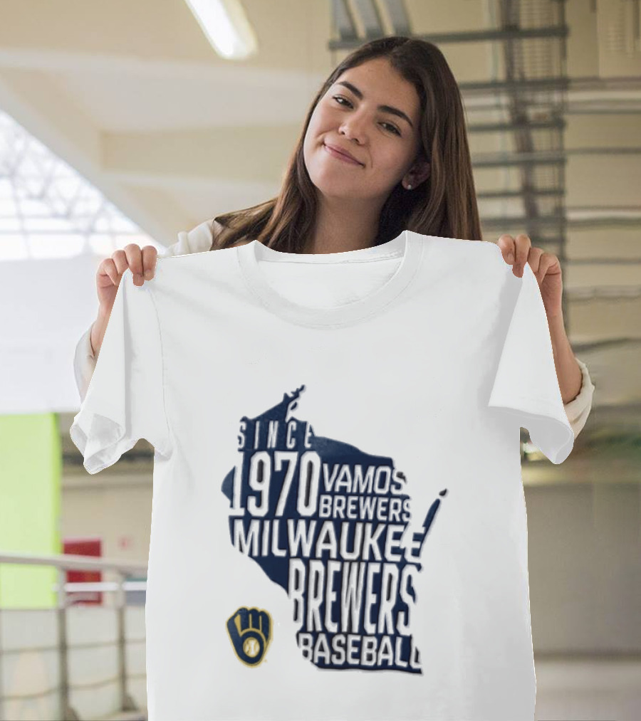Milwaukee Brewers Since 1970 Vamos Brewers Baseball T-Shirt
