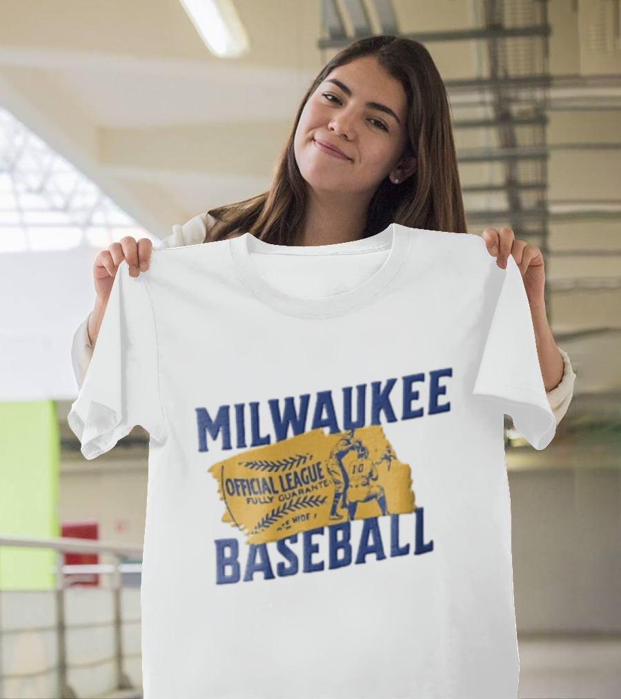 Milwaukee Baseball Official League Fully Guaranteed Pitching Catching T-Shirt