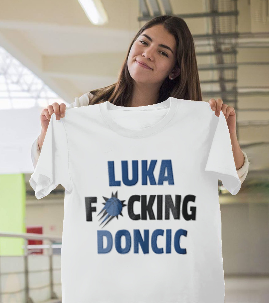Luka Doncic Mustang Basketball Player Silhouette F**king Doncic T-Shirt