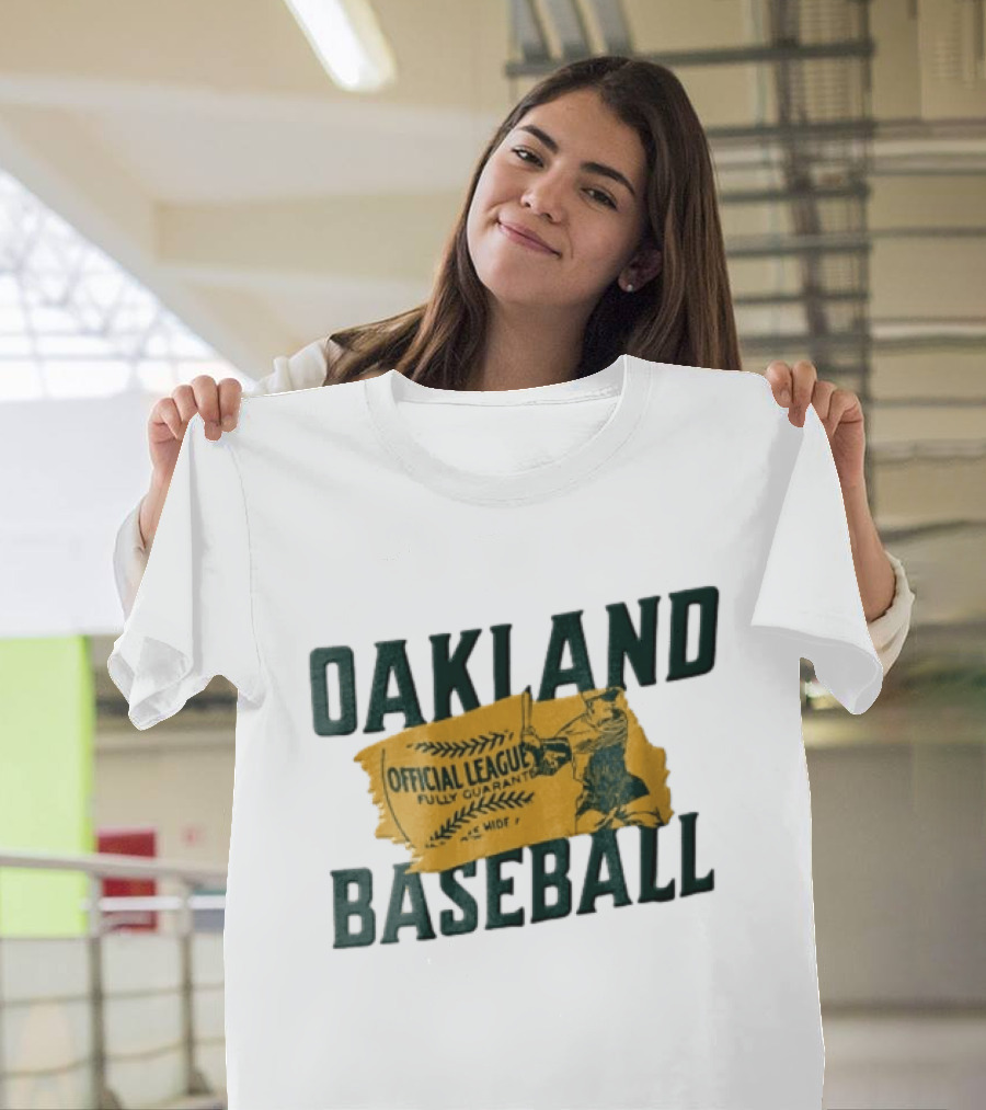 Oakland Baseball Official League Batter Swinging T-Shirt