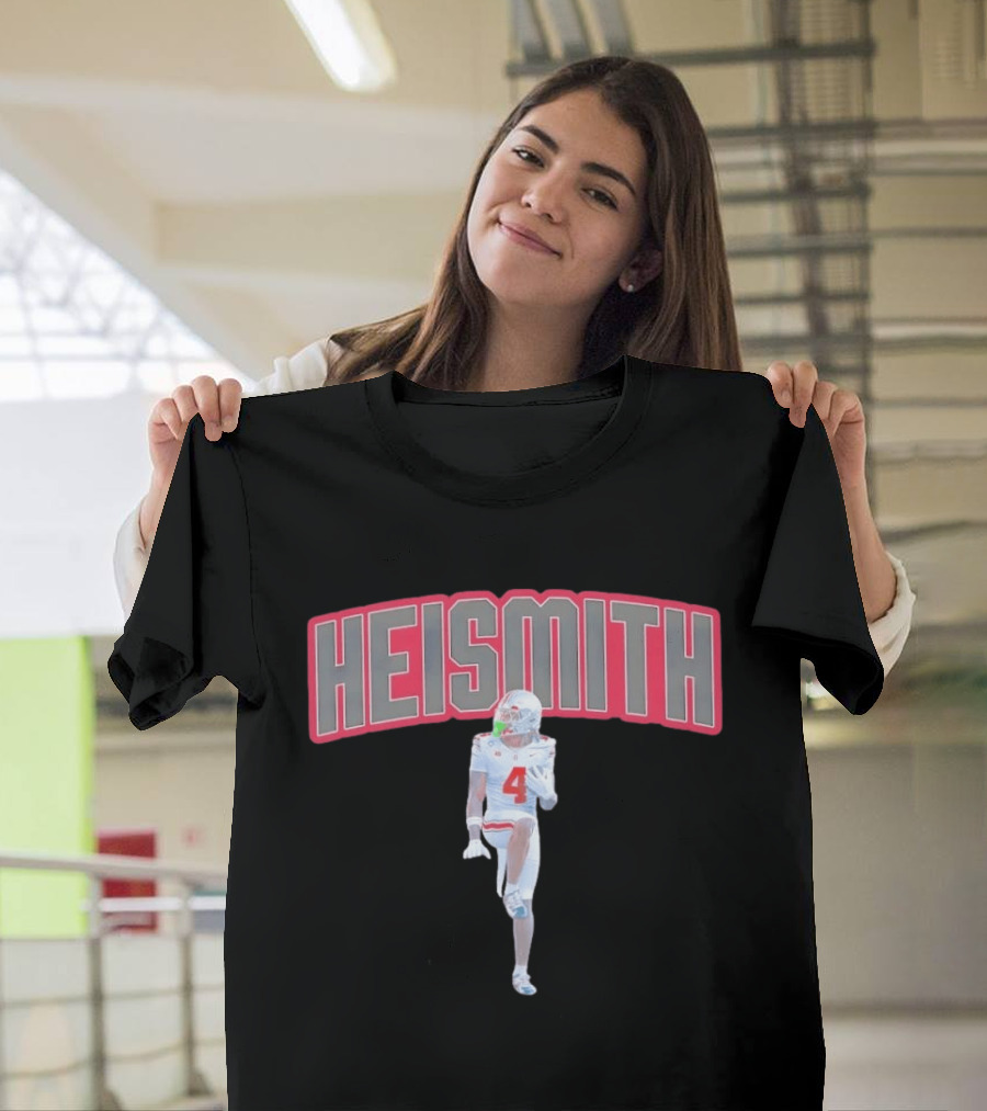 Emeka Egbuka Ohio State Buckeyes Heismith 4 Football T-Shirt