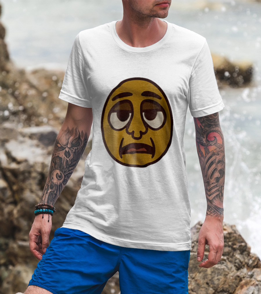 Tired Exhausted Emoji Face Meme Expression T-Shirt