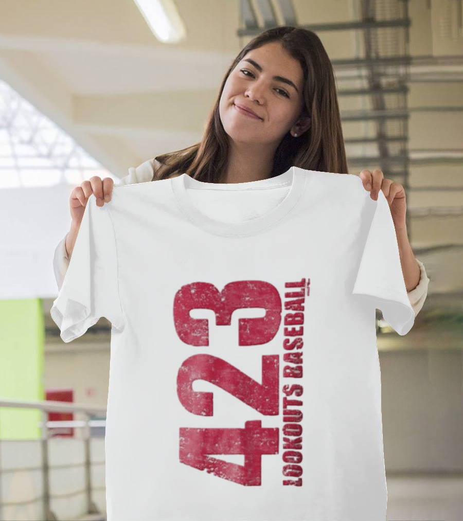 423 Lookouts Baseball Distressed Numbers Tennessee T-Shirt