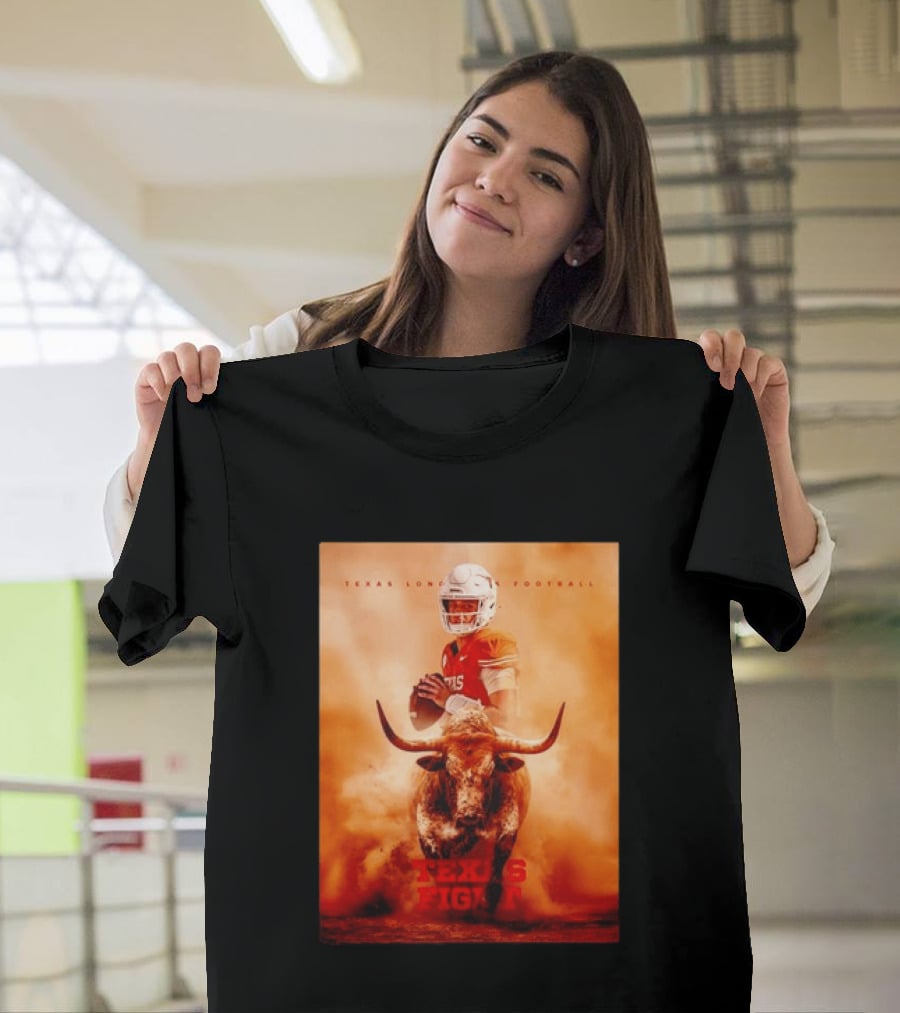 Texas Longhorns Football Texas Fight Arch Manning Bull T-Shirt