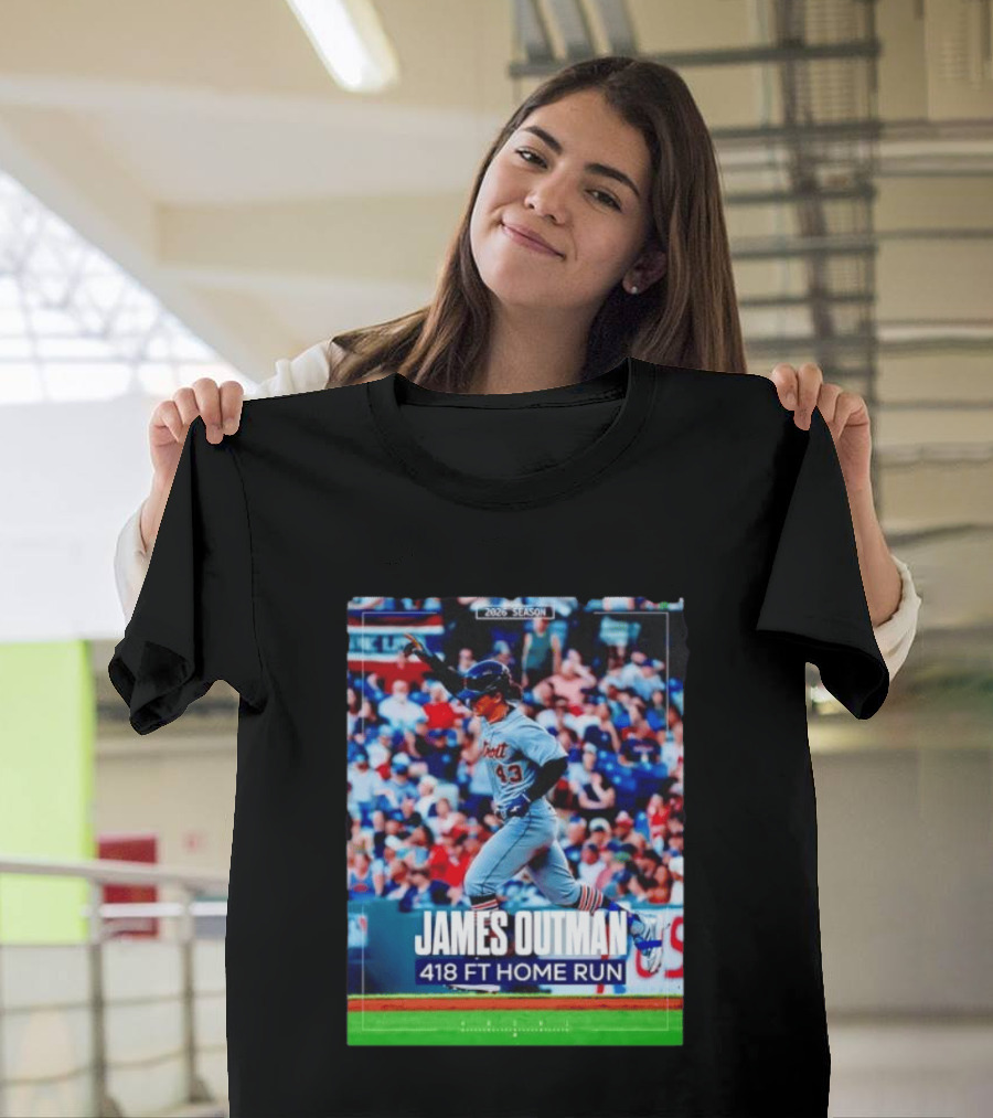 James Outman 2026 Season Detroit Tigers 418 FT Home Run T-Shirt