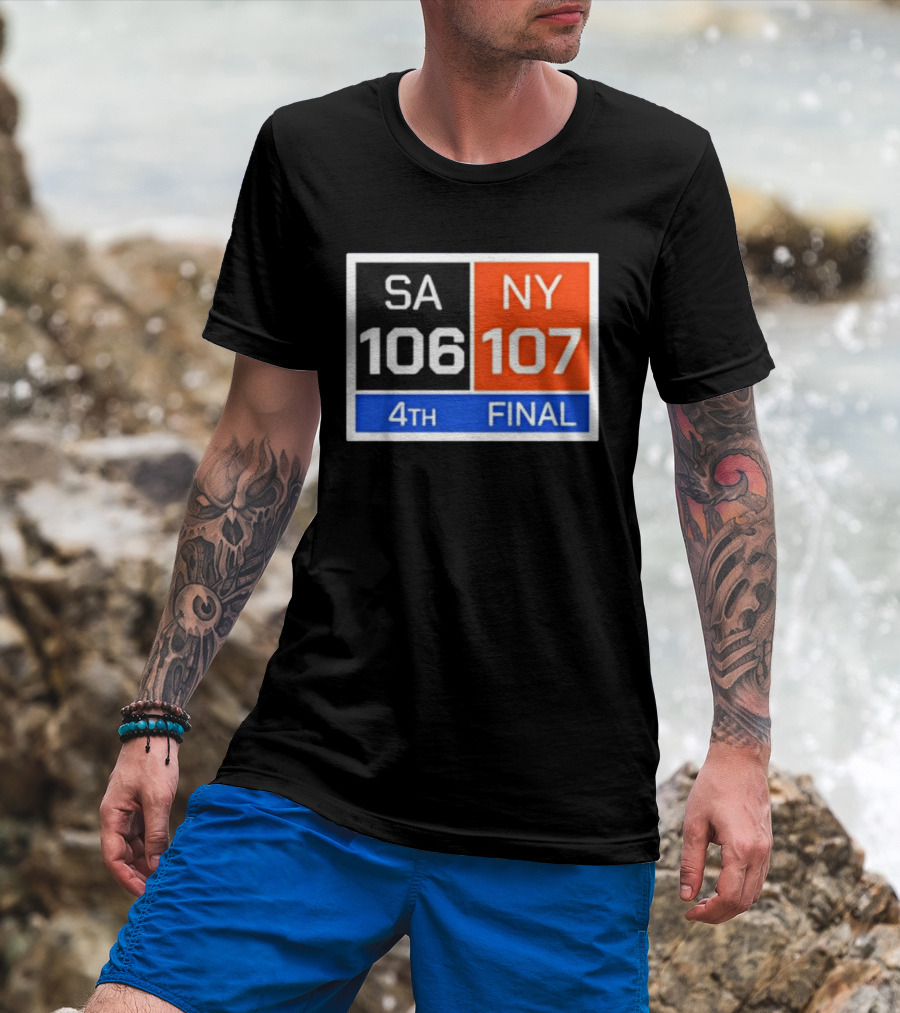 New York 107 Vs SA 106 4th Final Historic Comeback Victory T-Shirt