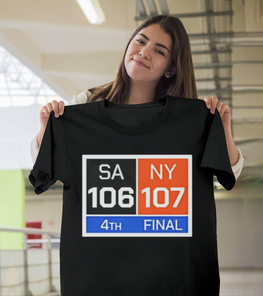 New York 107 Vs SA 106 4th Final Historic Comeback Victory T-Shirt